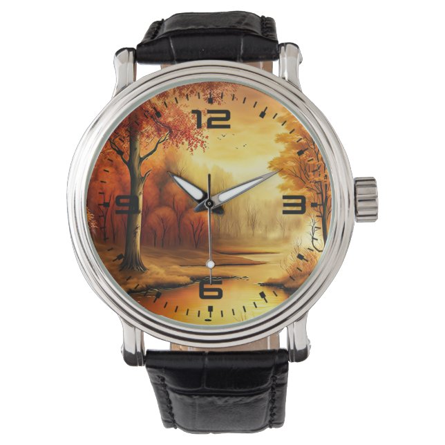 Autumn Landscape Painting-87546 Watch (Front)