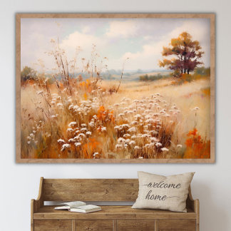 Autumn Landscape Painting, Fall Landscape Digital  Poster