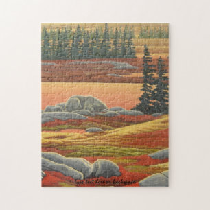 Autumn Landscape Puzzle Personalized Polar Bears