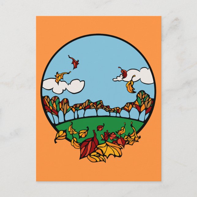 Autumn Landscape Scene Postcard (Front)