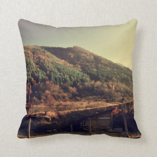 Autumn landscape throw pillow