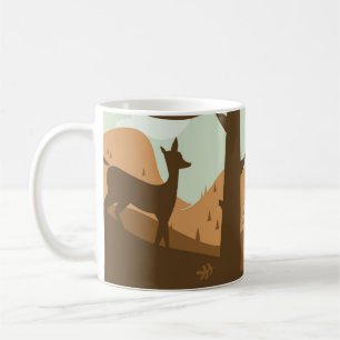 Autumn Landscape with Deer Coffee Mug
