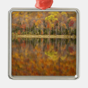 Autumn landscape with lake, Vermont, USA Metal Ornament
