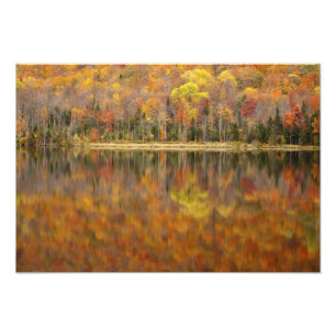 Autumn landscape with lake, Vermont, USA Photo Print