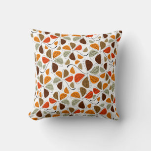Autumn Leaf Abstract Throw Pillow