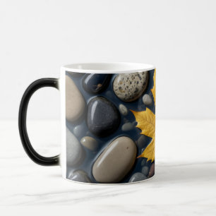 Autumn Leaf and Natural Pebbles - Minimalist Natur Magic Mug