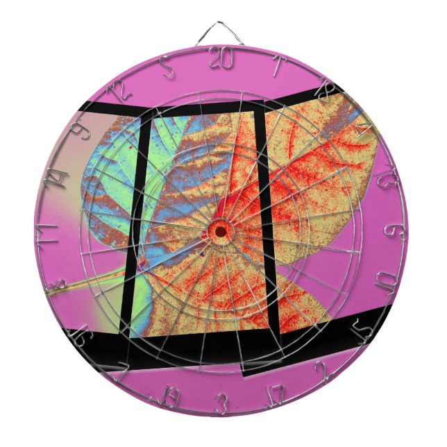 Autumn leaf art dartboard (Front)