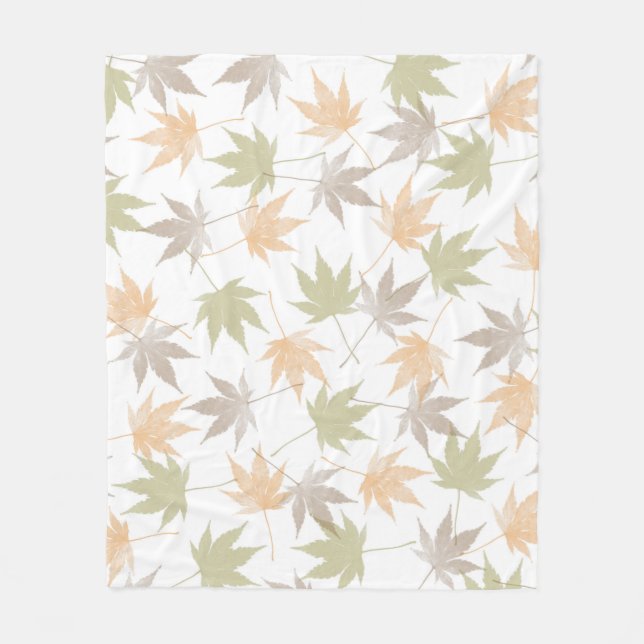 Autumn Leaf Beauty Fleece Blanket (Front)