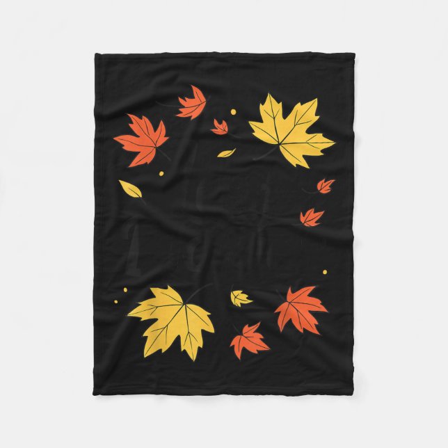 Autumn Leaf Blower Men Women Halloween Tee Says Le Fleece Blanket (Front)