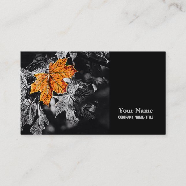 Autumn Leaf Business Card (Front)