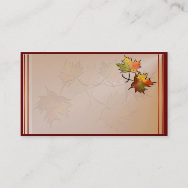 Autumn Leaf Business Card (Front)