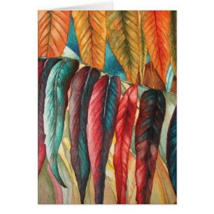 autumn leaf colours original stylized modern art