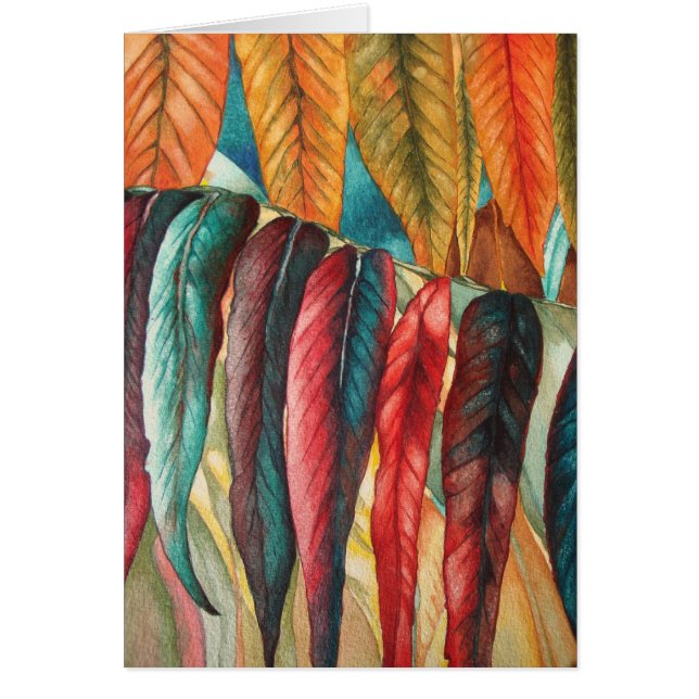 autumn leaf colours original stylized modern art (Front)