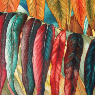 autumn leaf colours original stylized modern art jigsaw puzzle