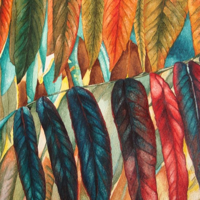 autumn leaf colours original stylized modern art jigsaw puzzle (Creator Uploaded)