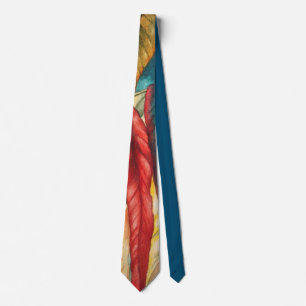 autumn leaf colours original stylized modern art tie