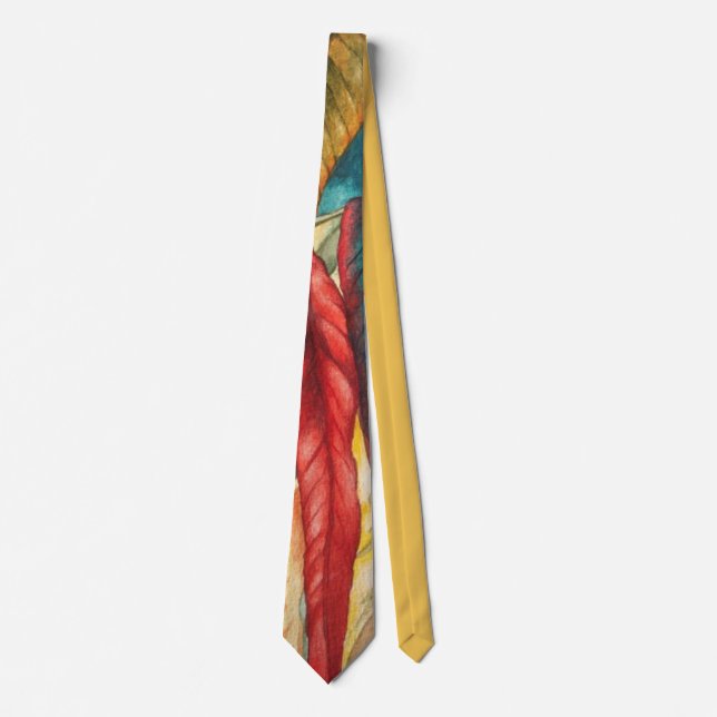 autumn leaf colours original stylized modern tie (Front)