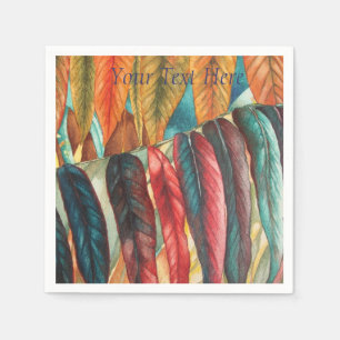 autumn leaf colours stylized and veryy different napkin