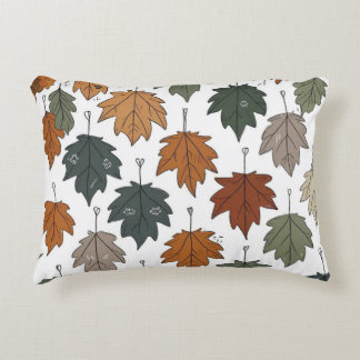 Autumn Leaf  Doodle accent Pillow