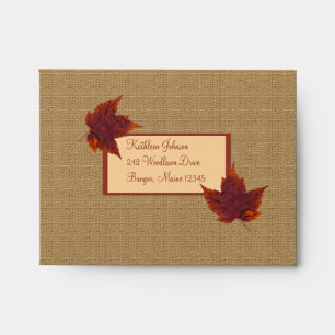 Autumn Leaf Envelope for Reply card