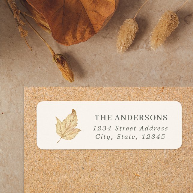 Autumn Leaf Family Name Return Address (Creator Uploaded)