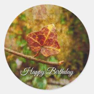 Autumn Leaf Fine Art - Personalized Classic Round Sticker