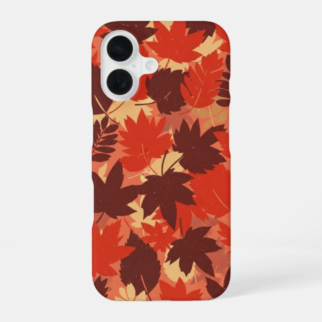 Autumn Leaf Layers iPhone 16 Case (Back)