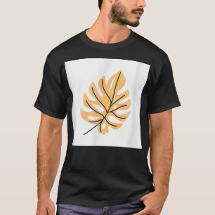 Autumn Leaf Light Brown Tree Leaves Print Decor Gi T-Shirt