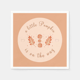 Autumn Leaf & Little Pumpkins Baby Shower Party  Napkin