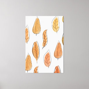 Autumn Leaf Pattern Art Canvas Print