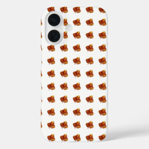 Autumn Leaf Pattern - Elegant White iPhone 16 Case