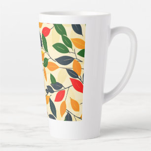 Autumn Leaf Pattern Latte Mug