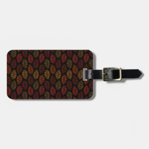 Autumn Leaf Pattern Luggage Tag