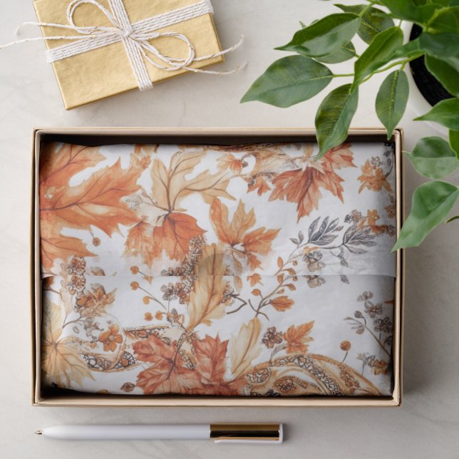 Autumn Leaf Pattern Tissue Paper (Gift)