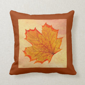 Autumn leaf pillow