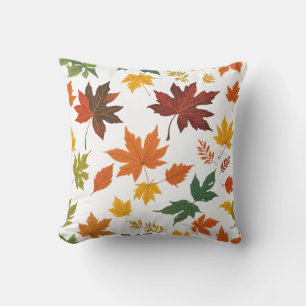 Autumn leaf pillow cushion