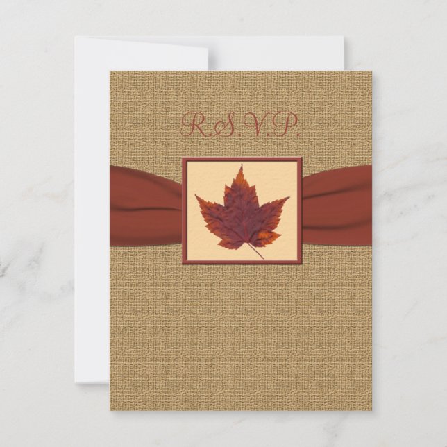 Autumn Leaf RSVP Card (Front)