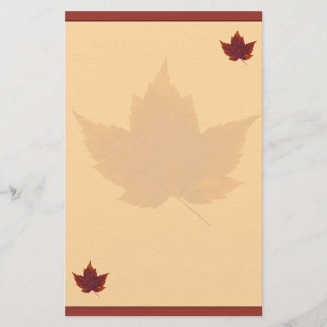 Autumn Leaf Stationery (Front)