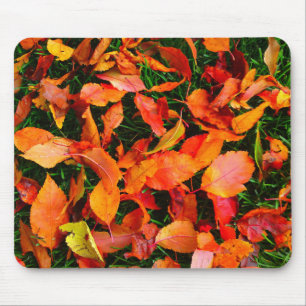 Autumn leaf texture mousepad