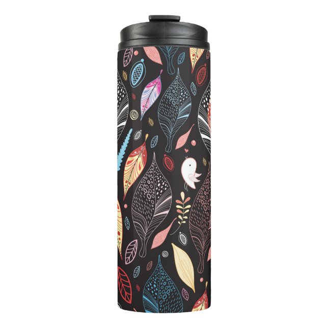 Autumn leaf texture thermal tumbler (Front)