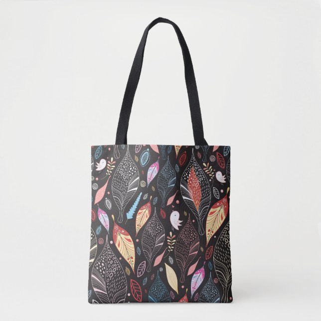 Autumn leaf texture tote bag (Front)