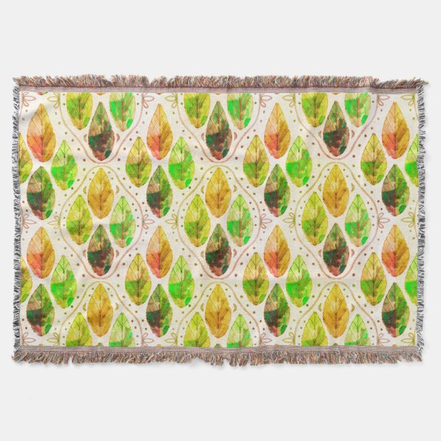 Autumn Leaf  Throw Blanket (Front)