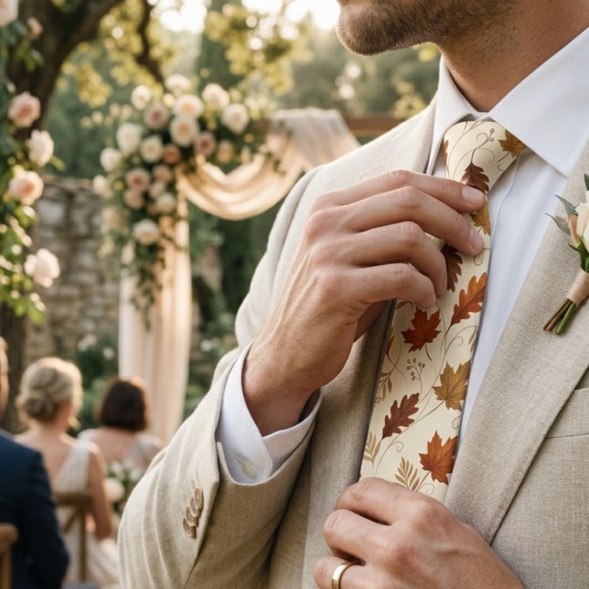 Autumn Leaf Wedding Tie (Creator Uploaded)