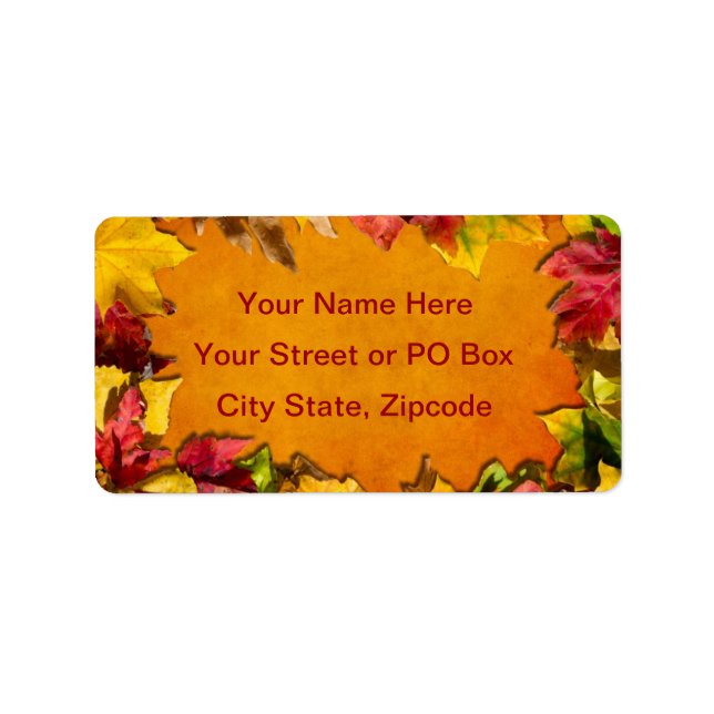 Autumn Leaves 1 Label (Front)