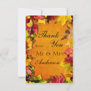Autumn Leaves 1 Thank You Card