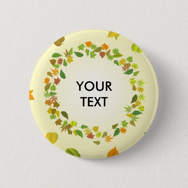 Autumn leaves 2 inch round button (Front)