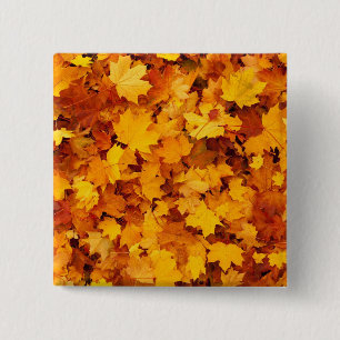 Autumn Leaves 2 Inch Square Button