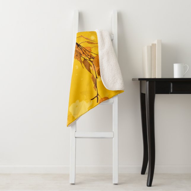 Autumn Leaves 3 Sherpa Blanket (In Situ)