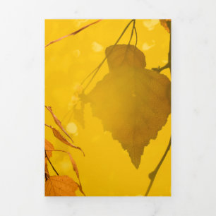 Autumn Leaves 3 Tri-Fold Holiday Card
