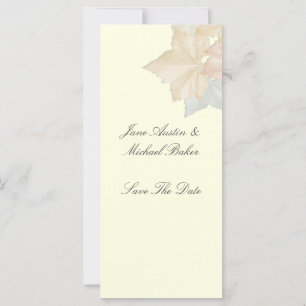 Autumn Leaves, A Wedding Save The Date Bookmark